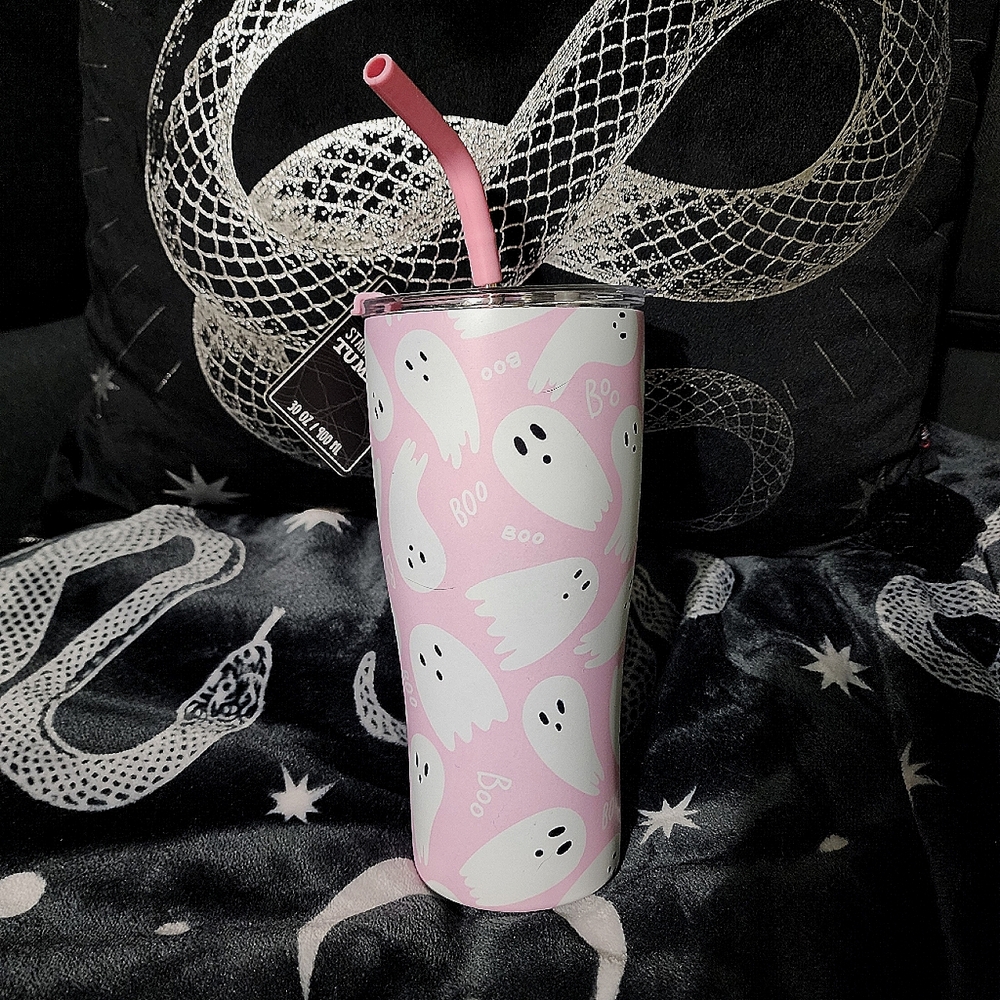 30oz Hot/Cold Tumbler Pink Ghosts 👻 🩷
